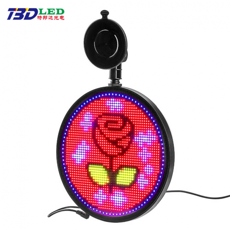 wifi control full color LED Vehicle car Circle Screen display Circular Vehicle Warning Screen message sign panel display