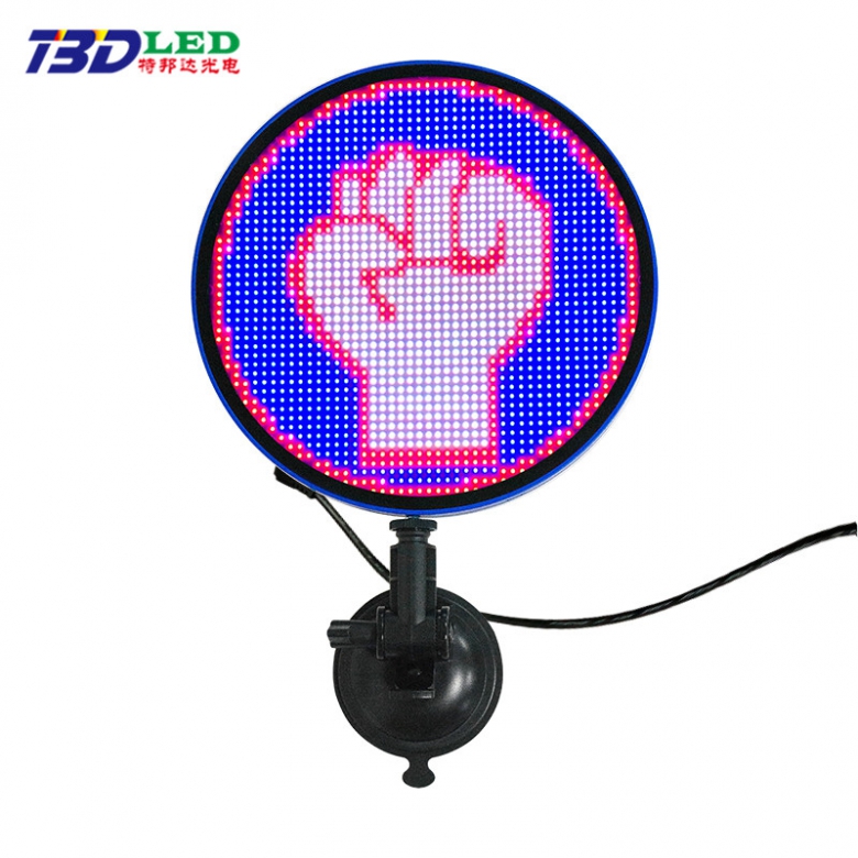 wifi control full color LED Vehicle car Circle Screen display Circular Vehicle Warning Screen message sign panel display